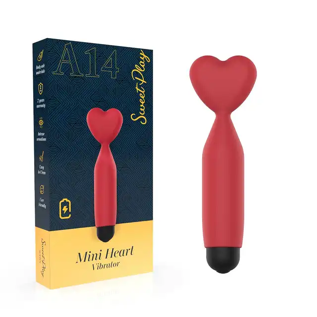 Erospace - Sweet Play Mini Heart Vibrator. Mini wibrator serduszko, urocza przyjemność w podróży