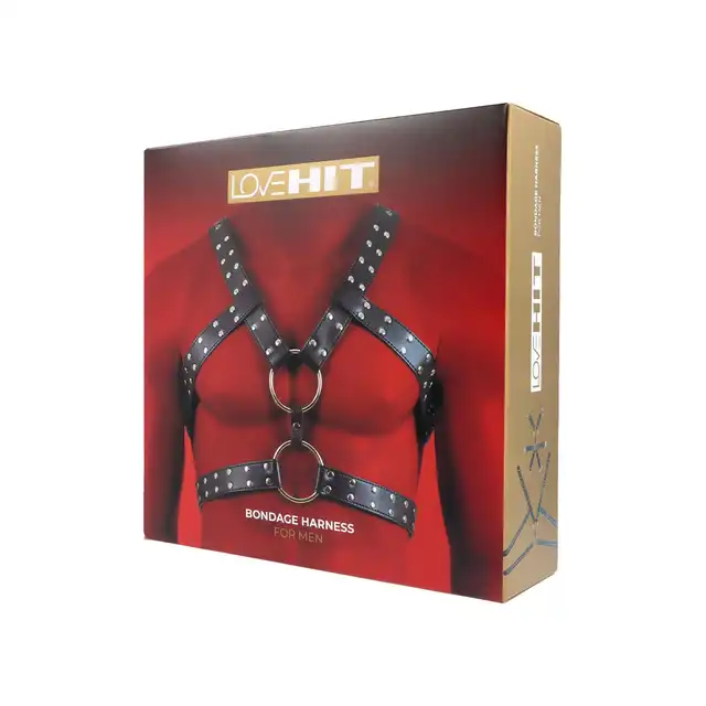 Virgite - Man Bondage Body Harness Mod. 6 Black. Elegancki harness, który zapewnia pełną kontrolę i niezrównaną intensyfikację doznań.
