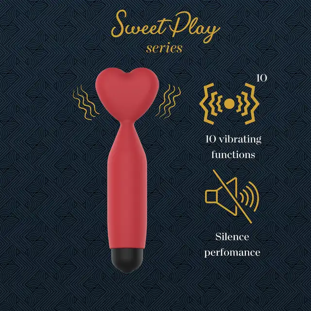 Erospace - Sweet Play Mini Heart Vibrator. Mini wibrator serduszko, urocza przyjemność w podróży