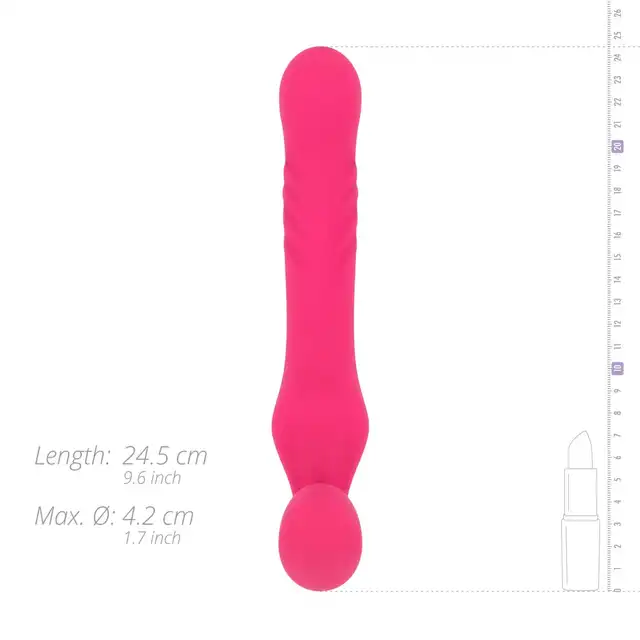 Teazers - Strapless Strap On Vibrator Pink. Wibrujący strapon bez uprzężowy, intensywna stymulacja łechtaczki, punktu G i strefy analnej w jednym