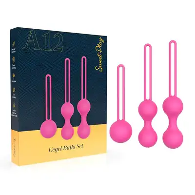 Erospace - Sweet Play Kegel Balls Set. Zestaw kulek Gejszy – skuteczny trening mięśni Kegla dla zdrowia i przyjemności