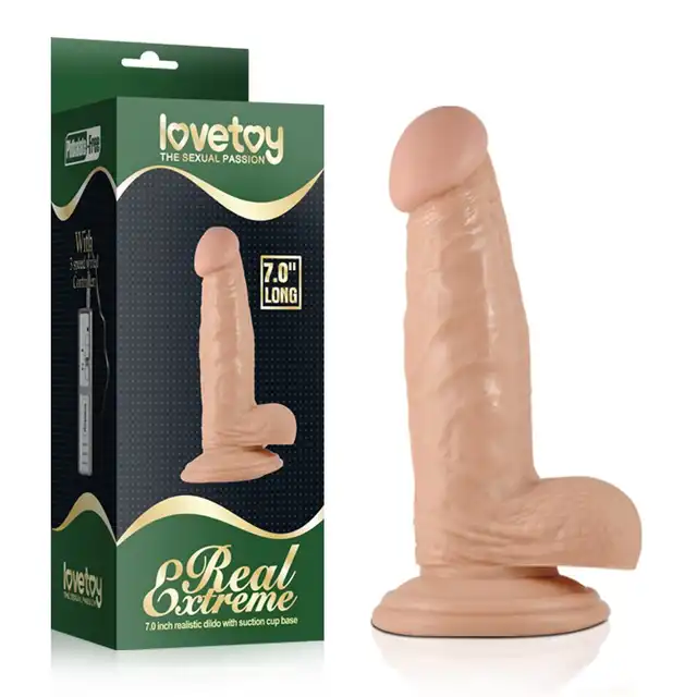LoveToy - Real Extrime Dildo 7".  Ultra realistyczne dildo z przyssawką.
