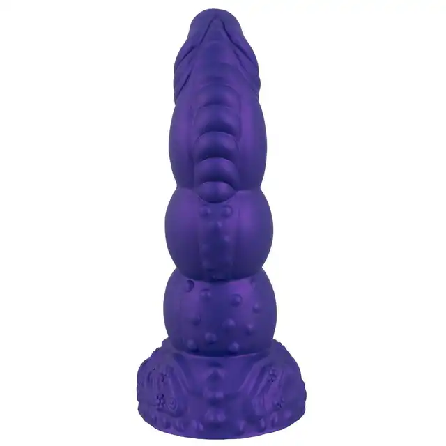 Beasty Cocks - Demon of Desire.  Dildo w stylu fantasy z przyssawką, metaliczny wygląd, elastyczny silikon i głęboka stymulacja