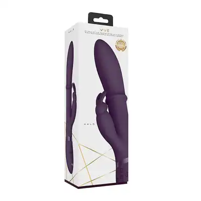 Vive - Halo Ring Rabbit Vibrator Purple. Luksusowy, zaawansowany wibrator, który łączy innowacyjność, przyjemność i wygodę w jednym produkcie