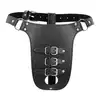 OUCH! - Leather Chastity Belt with Straps. Skórzany pas cnoty z paskami.