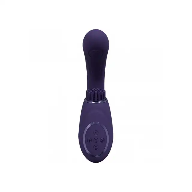 Vive Gen - Triple Motor G-Spot Vibrator with Pulse Wave and Vibrating Bristles - Purple