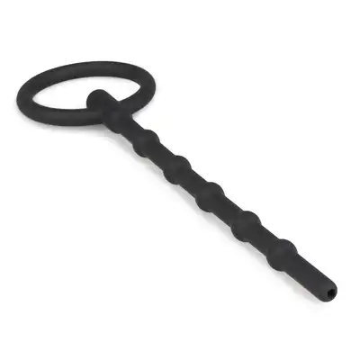 Sinner Gear - Long Hollow Silicone Penis Plug. Długi, elastyczny silikonowy dilator z otworem.