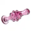 LoveToy - Dildo 4.5" Glass Romance. Różowe szklane dildo – luksusowe, schładzane i podgrzewane, z pudełkiem upominkowym