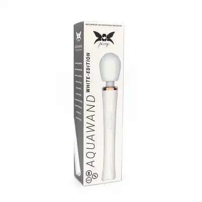 Pixey - Aquawand White Edition. Biała, intensywna magiczna różdżka o wodoodpornej konstrukcji, niezrównane połączenie mocy, komfortu i innowacji