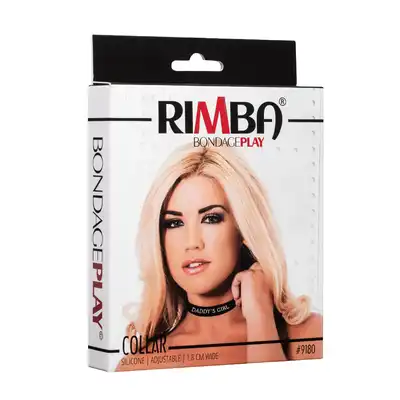 Rimba - Collar Daddy's Girl. Stylowa i odważna obroża z napisem „Daddy's Girl”, wykonana z wysokiej jakości silikonu, zapewniająca komfort i efektowny wygląd