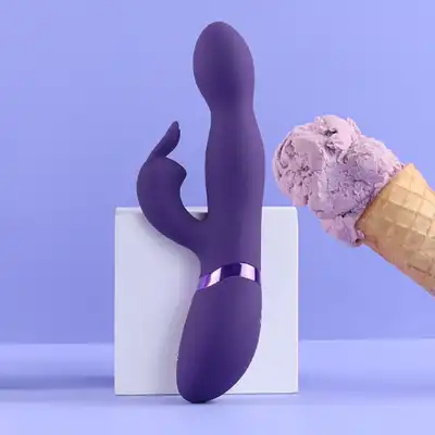 Vive - Niva Rotating Rabbit Vibrator Purple. Wyjątkowy ibrator punktu G z 10 funkcjami wibracji i obrotową główką
