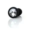 B-Series - Silicone Plug Clear L. Ekskluzywny plug analny z silikonowym wykończeniem i eleganckim diamencikiem w rozmiarze L