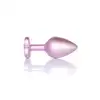 B-Series - Pearl Pink Heart Plug Clear M. Korek anany wykonany z wysokiej jakości stali nierdzewnej, ozdobiony pięknym kryształkiem w kształcie serca w rozmiarze M