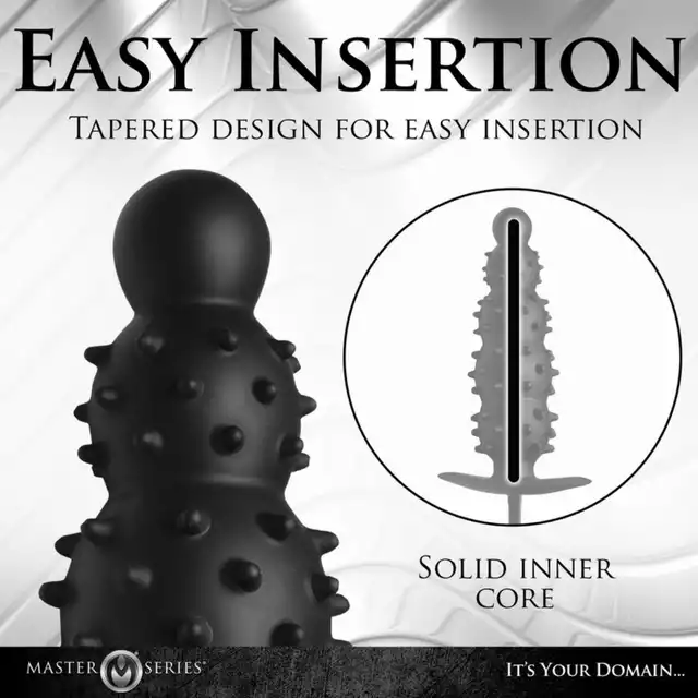 Master Series - Ass Puffer Ribbed Inflatable Anal Plug. Pompowany korek analny o intensywnie stymulującej powierzchni wypustkowej