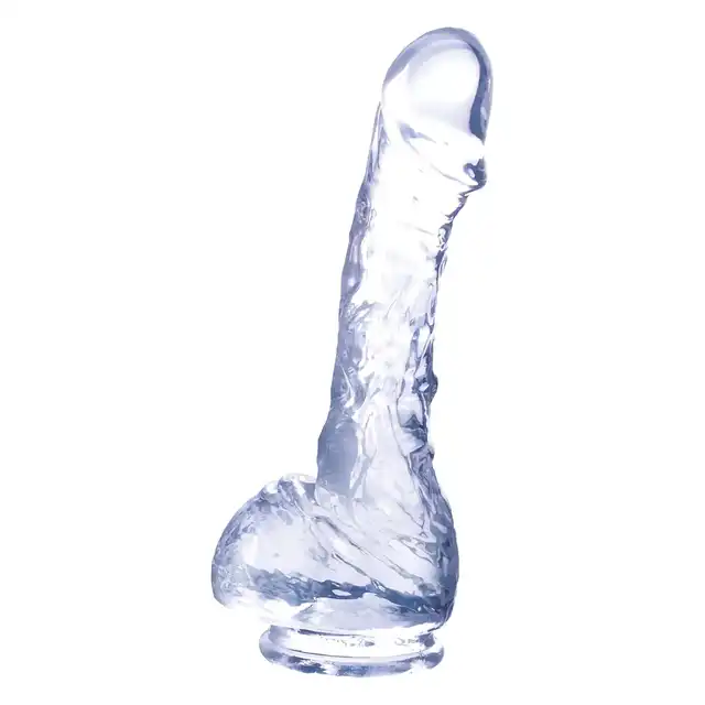 Ice Crystals Collection - Intruder 7". Realistyczne przezroczyste dildo o szczegółowo odwzorowanej strukturze, miękki i elastyczny materiał
