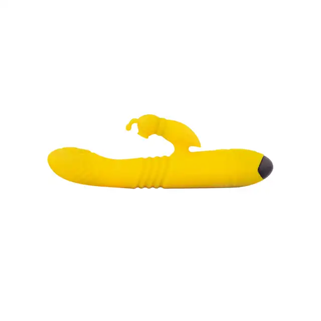 Rimba Toys - Malmö Vibrator Yellow USB. Żółty wibrator z króliczkiem. Stymulacja punktu G, łechtaczki oraz ruch posuwisty. 