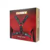 Virgite - Men Body Harness Mod. 5. Harness z ekologicznej skóry wyposażony w dwa pierścienie połączone skórzanym paskiem prosto z Hiszpanii