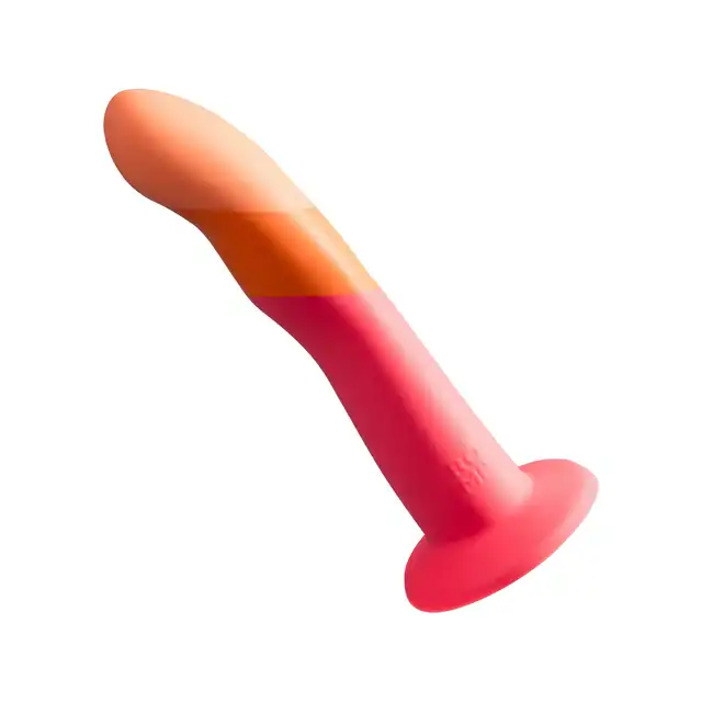 Romp - Dizi. Dildo o 18 centymetrowym zakrzywionym trzonie do masażu punktów P i G, stwórz z niego wibrator i strapon