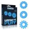 LoveToy - Lumino Play 3 Rings. Zestaw ringów do wzmocnienia erekcji, świecące pierścienie na penisa dla intensywnych doznań
