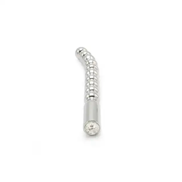 Kiotos SteelSeries - Solid Plug Beaded Curved Large. Zakrzywiony dilator z kulkami – 10 mm, stal nierdzewna