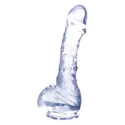 Ice Crystals Collection - Intruder 7". Realistyczne przezroczyste dildo o szczegółowo odwzorowanej strukturze, miękki i elastyczny materiał
