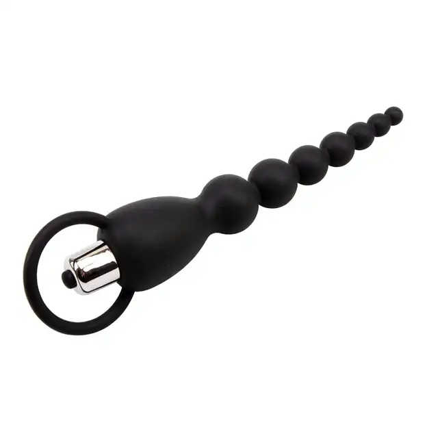 Chisa - Black Mount Elite Power Beads. Wibrujące koraliki analne z wysokiej jakości silikonu