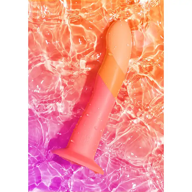 Romp - Dizi. Dildo o 18 centymetrowym zakrzywionym trzonie do masażu punktów P i G, stwórz z niego wibrator i strapon