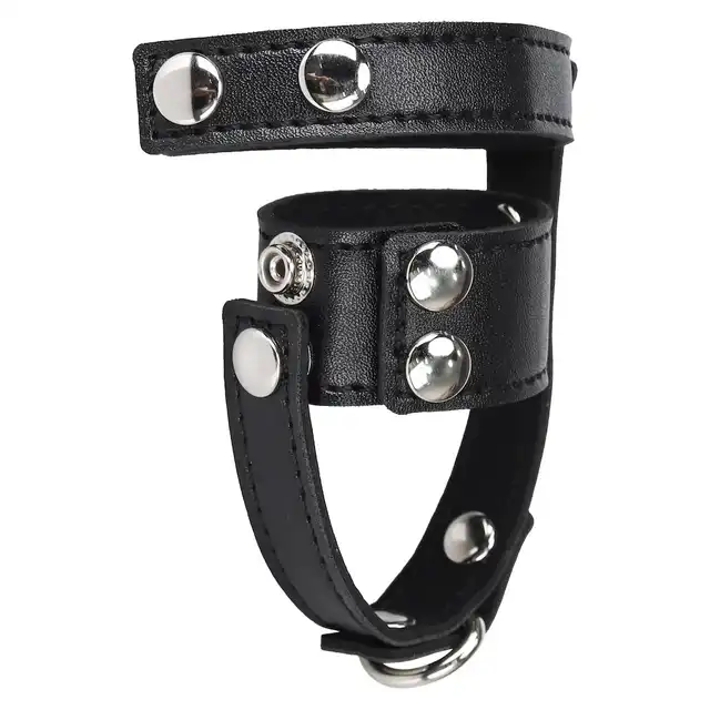 Erospace - Wild Play Cock and Balls Strap C20. Regulowana opaska zaciskowa na penisa i jądra, intensyfikuj doznania