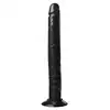 XR Brands - The Tower of Pleasure Huge Dildo. Ogromne czarne dildo z przyssawką, stabilna i solidna konstrukcja, mega stymulacja