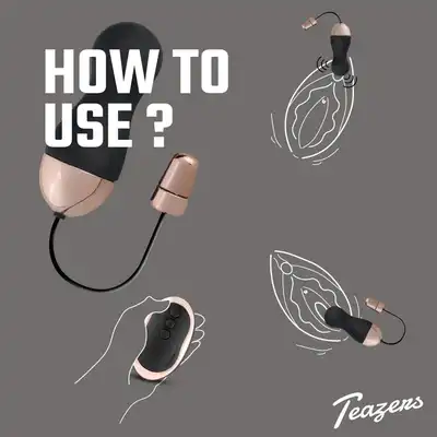 Teazers - Vibrating Egg With Remote Control. Wibrujące jajeczko ze sterowaniem na pilota, komfort i moc w jednym