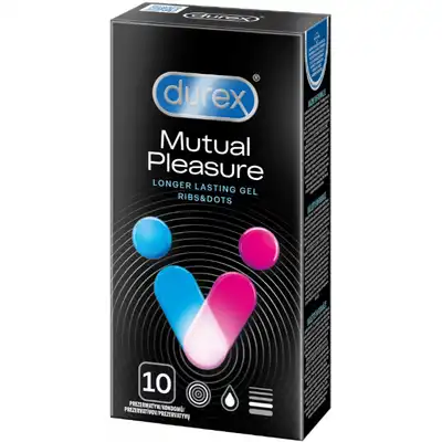 Durex - Mutual Pleasure 10. Stymulujące prezerwatywy o dodatkowym efekcie przyjemności, który podkręcaja każde doznanie