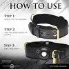 Master Series - Tracking Collar Black. Czarna obroża śledząca dla uległego z miejscem na AirTag – styl i pełna kontrola