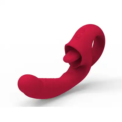 BSeries - Rechargeable Licking Vibrator. Liżący wibrator z 10 funkcjami wibracji i realistycznym ruchem języka