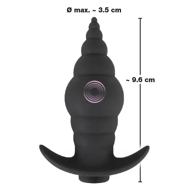 Black Velvets - RC Butt Plug. Wibrujący stożkowy korek analny z pilotem zdalnego sterowania, wyjątkowy kształt i stymulacja
