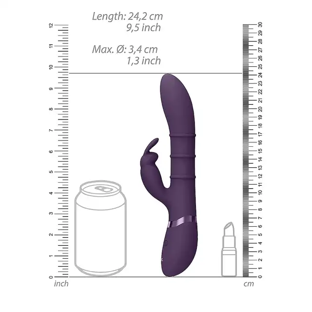 Vive Sora - Up &amp; Down Stimulating Rings, Vibrating G-Spot Rabbit - Purple