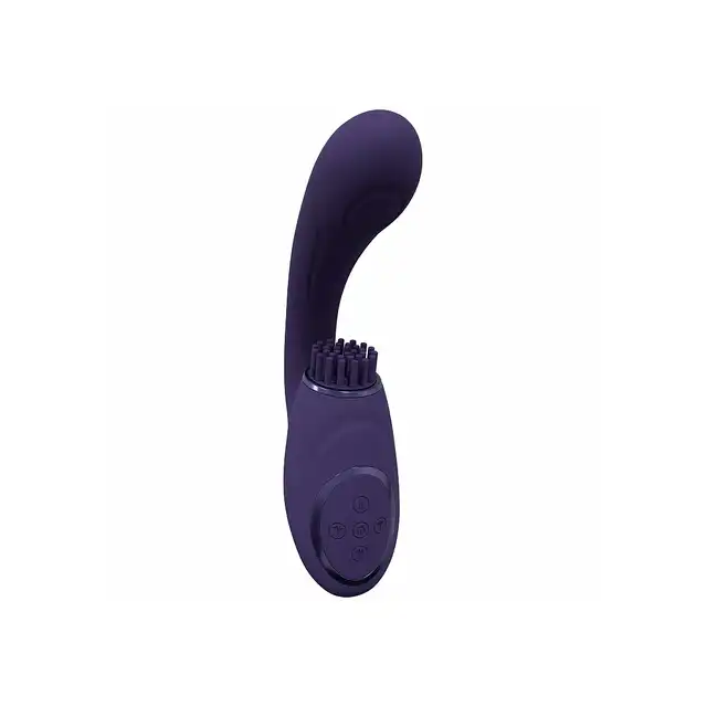 Vive Gen - Triple Motor G-Spot Vibrator with Pulse Wave and Vibrating Bristles - Purple
