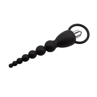Chisa - Black Mount Elite Power Beads. Wibrujące koraliki analne z wysokiej jakości silikonu