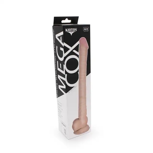 Kiotos - Mega Cox Flesh 05. Mega długie dildo o stymulującej powierzchni i mocnej przyssawce, realistyczne doznania na większą skalę