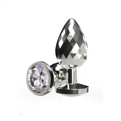 ToyJoy - Disco Diamond Plug Small. Korek analny o unikatowej teksturze, ozdobiony lśniącym kryształkiem.