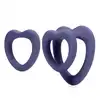 Loveline - Heart Cockring Set Violet Storm. Zestaw dwóch pierścieni erekcyjnych w kształcie serca