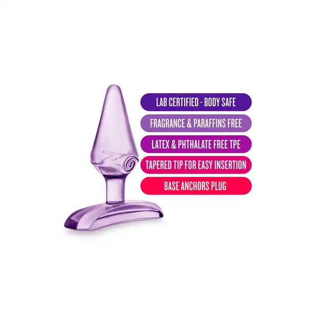 Blush - Jolly Plug Purple. Niewielki, ergonomiczny, fioletowy korek analny.