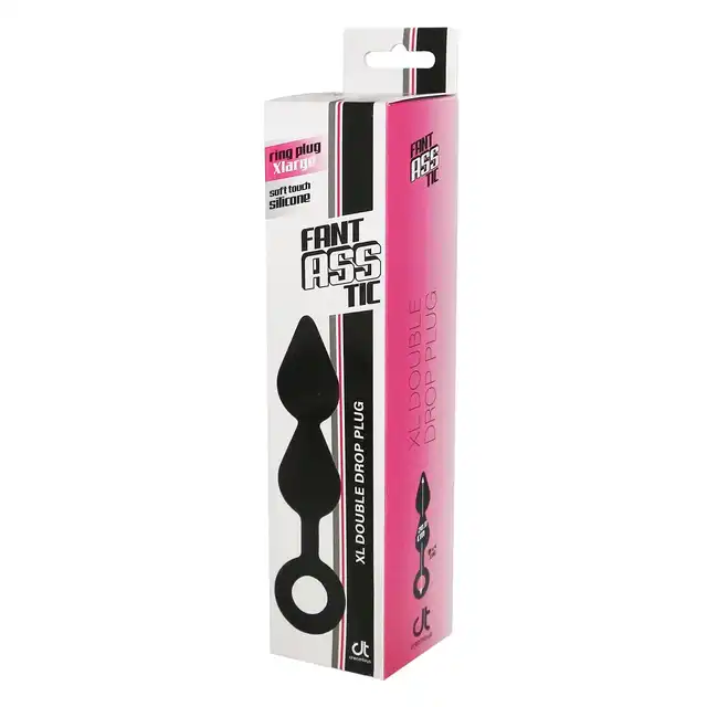 Dreamtoys - Fantasstic Xl Double Drop Plug. Duży podwójny korek analny z elastycznym uchwytem. 