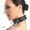 Master Series - Tracking Collar Black. Czarna obroża śledząca dla uległego z miejscem na AirTag – styl i pełna kontrola