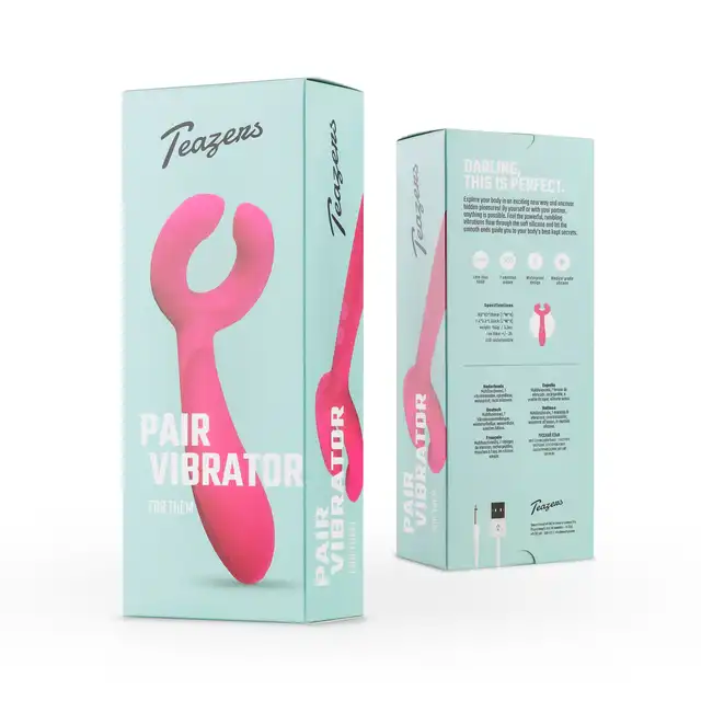 Teazers - Pair Vibrator. Różowy wibrator wielofunkcyjny dla par, eksplozja wrażeń dla dwojga