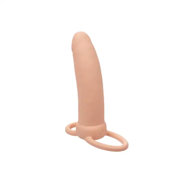 CalExotics - Performance Maxx Rechargeable Thick Dual Penetrator. Nakładna na penisa posiadająca 10 funkcji, zwiększoną grubość oraz pierścień na mosznę
