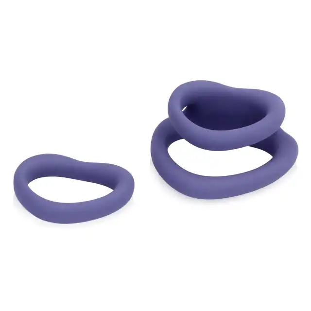 Loveline - Heart Cockring Set Violet Storm. Zestaw dwóch pierścieni erekcyjnych w kształcie serca