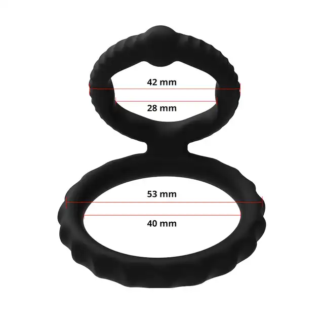 Erospace - Men's Play Silicone Cock Ring. Pierścień erekcyjny na penisa i jądra,wzmocnij swoje doznania