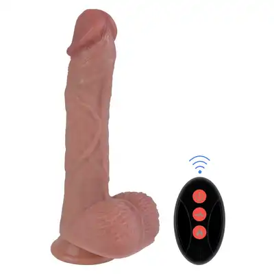 Erospace - Natural Play D6. Silikonowe dildo 22 cm z funkcją podgrzewania i wibracji 