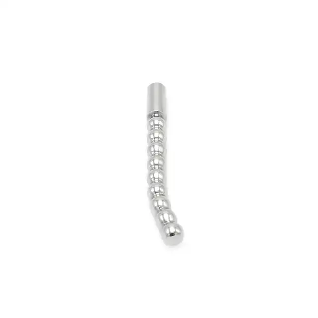 Kiotos SteelSeries - Solid Plug Beaded Curved Small. Dilator z zakrzywioną formą i ozdobnym kryształkiem – 8 mm
