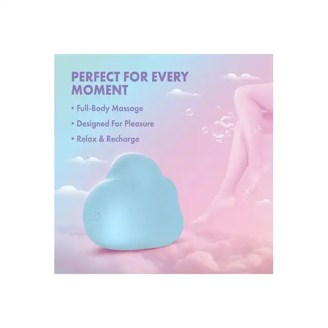 Blush - Play with me Cuddle Cloud Body Massager Blue. Uroczy stymulator łechtaczki w kształcie chmurki